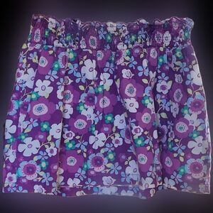 Cute Little Purple Flower Skirt Girls Size 7/8